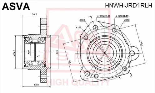 Wheel Hub (HNWH-JRD1RLH)