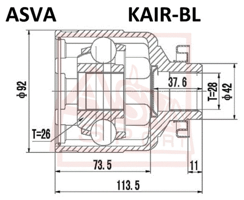 Joint Kit, drive shaft (KAIR-BL)