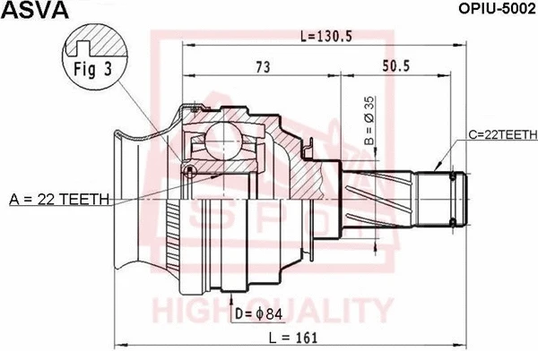 Joint Kit, drive shaft (OPIU-5002)