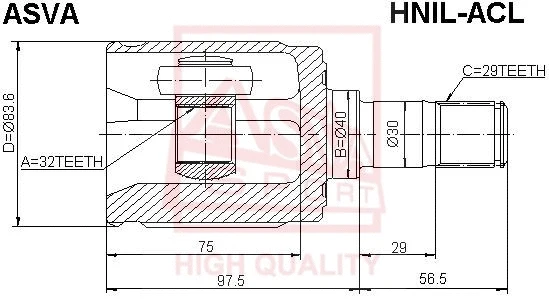 Joint Kit, drive shaft (HNIL-ACL)