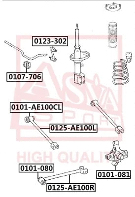 Mounting, control/trailing arm (0101-081)