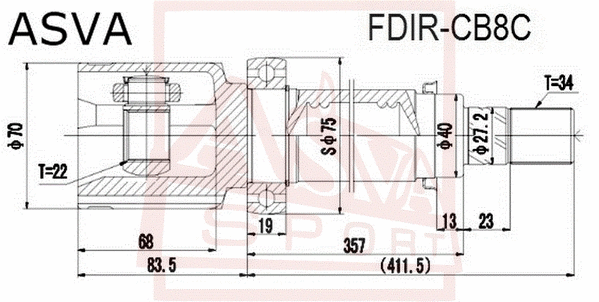 Joint Kit, drive shaft (FDIR-CB8C)