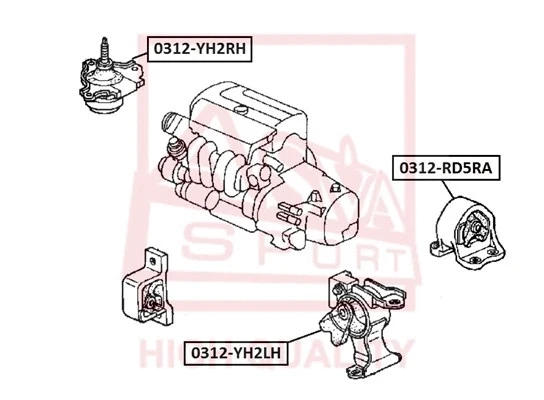 Mounting, engine (0312-YH2LH)