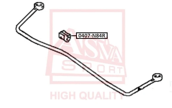 Bushing, stabiliser bar (0407-N84R)