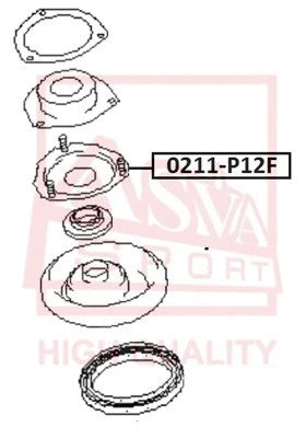 Mounting, shock absorber (0211-P12F)