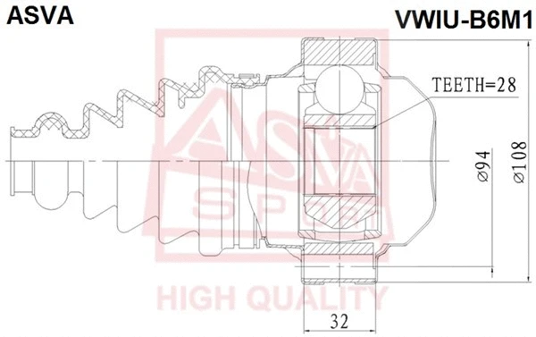 Joint Kit, drive shaft (VWIU-B6M1)