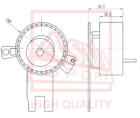 Tensioner Pulley, V-belt (FDBP-012)