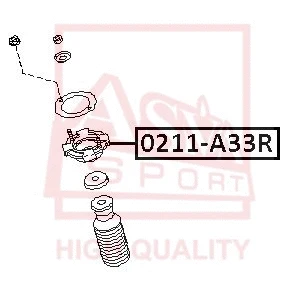 Mounting, shock absorber (0211-A33R)