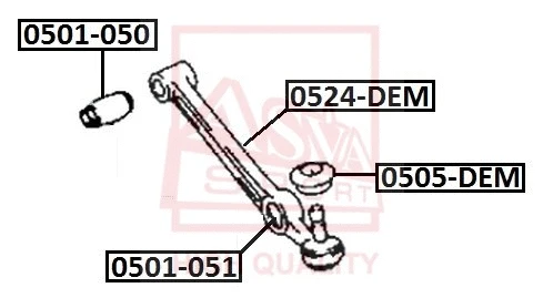 Control/Trailing Arm, wheel suspension (0524-DEM)