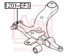 Mounting, control/trailing arm (1201-EF3)
