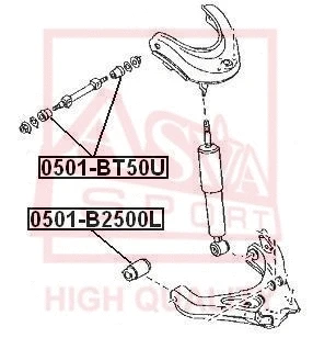Mounting, control/trailing arm (0501-BT50U)