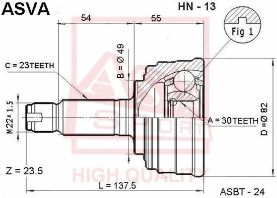 Joint Kit, drive shaft (HN-13)