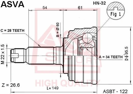 Joint Kit, drive shaft (HN-32)