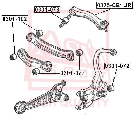 Mounting, control/trailing arm (0301-079)