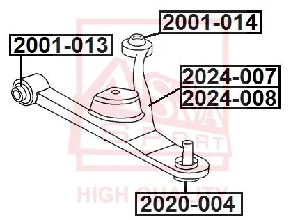 Mounting, control/trailing arm (2001-014)
