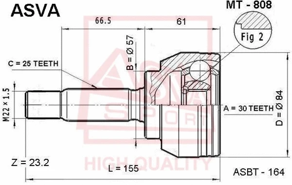 Joint Kit, drive shaft (MT-808)