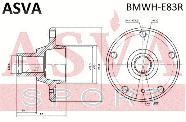 Wheel Hub (BMWH-E83R)