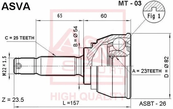 Joint Kit, drive shaft (MT-03)