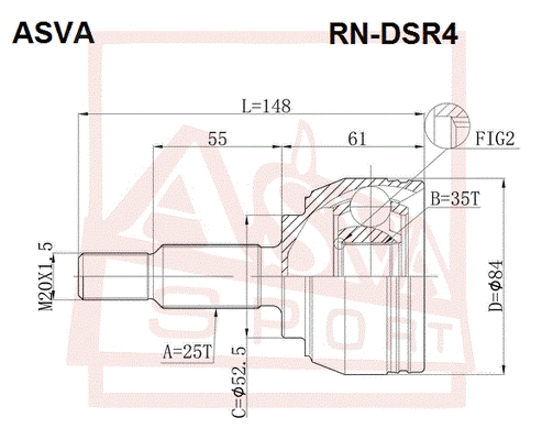 Joint Kit, drive shaft (RN-DSR4)