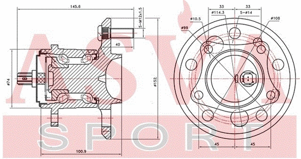 Wheel Hub (TYWH-ACV50RR)