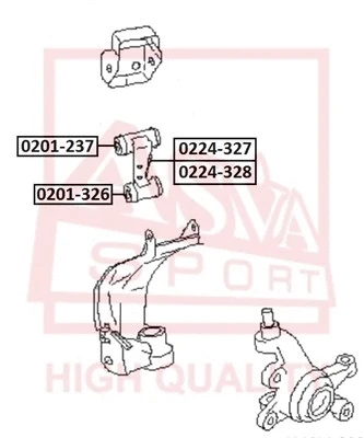 Mounting, control/trailing arm (0201-237)