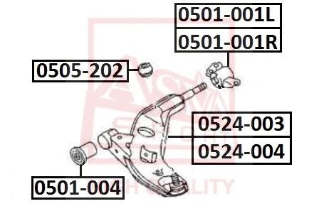 Control/Trailing Arm, wheel suspension (0524-003)