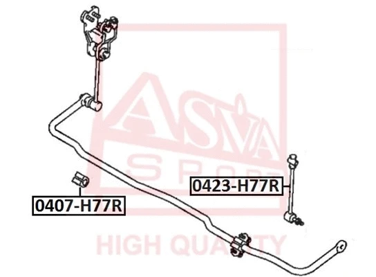 Bushing, stabiliser bar (0407-H77R)