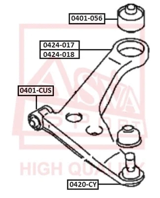 Mounting, control/trailing arm (0401-CUS)