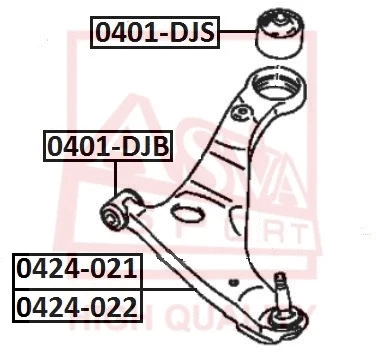 Mounting, control/trailing arm (0401-DJS)