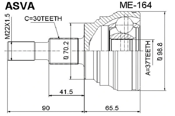 Joint Kit, drive shaft (ME-164)