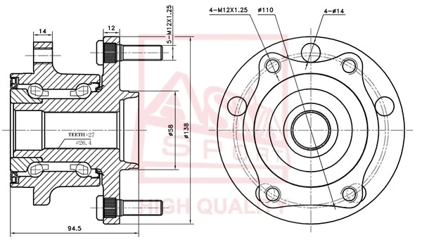 Wheel Hub (SBWH-B9MR)