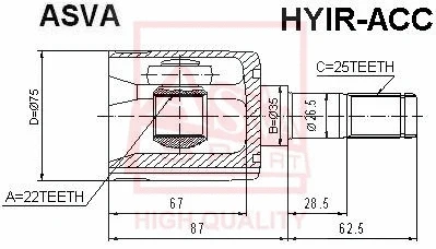 Joint Kit, drive shaft (HYIR-ACC)