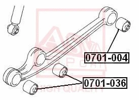 Mounting, control/trailing arm (0701-036)