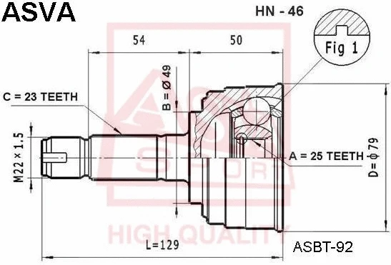 Joint Kit, drive shaft (HN-46)