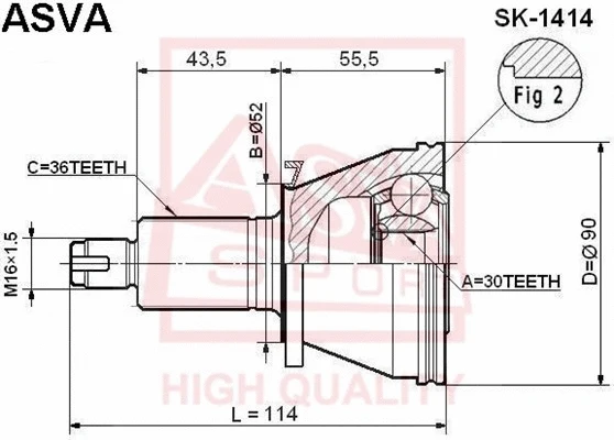 Joint Kit, drive shaft (SK-1414)