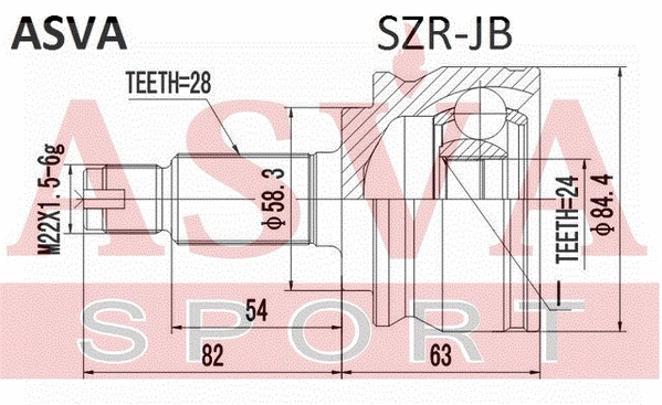 Joint Kit, drive shaft (SZR-JB)