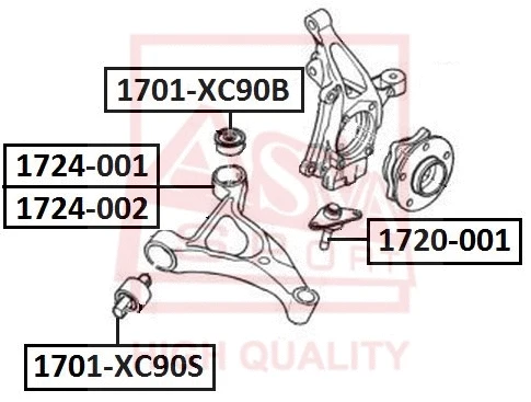 Control/Trailing Arm, wheel suspension (1724-001)
