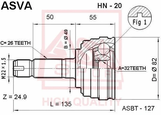 Joint Kit, drive shaft (HN-20)