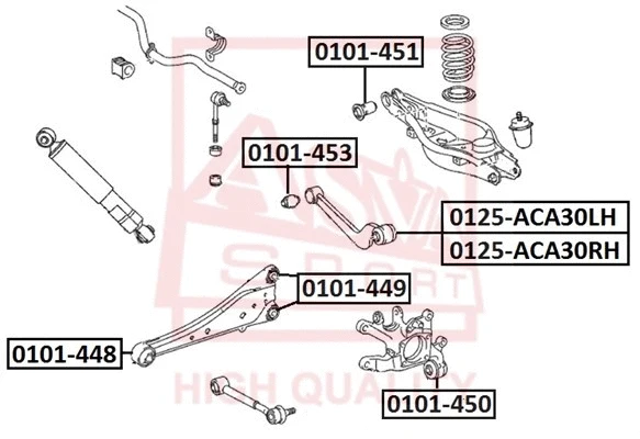 Mounting, control/trailing arm (0101-453)