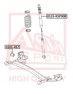 Mounting, control/trailing arm (0101-457)