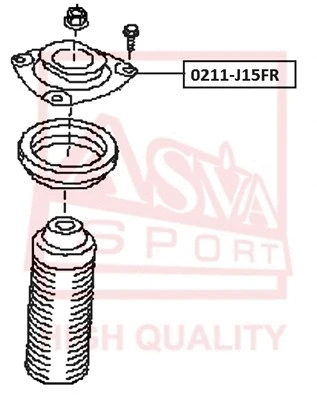Mounting, shock absorber (0211-J15FR)