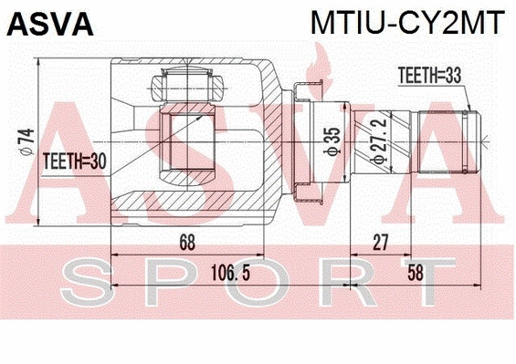 Joint Kit, drive shaft (MTIU-CY2MT)