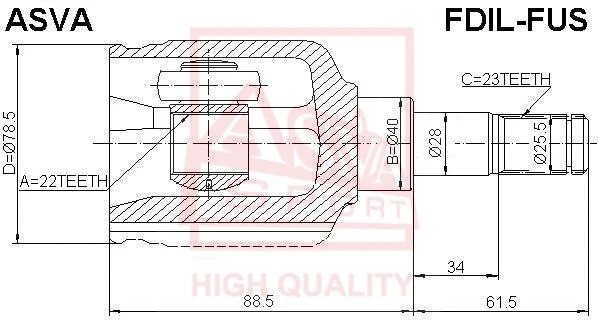 Joint Kit, drive shaft (FDIL-FUS)