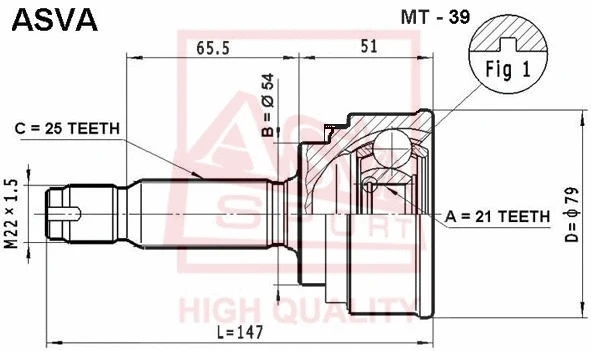 Joint Kit, drive shaft (MT-39)
