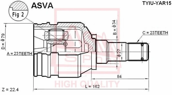 Joint Kit, drive shaft (TYIU-YAR15)