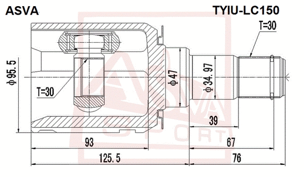 Joint Kit, drive shaft (TYIU-LC150)