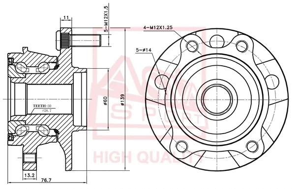 Wheel Hub (TYWH-ACA30MF)