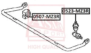 Bushing, stabiliser bar (0507-MZ3R)