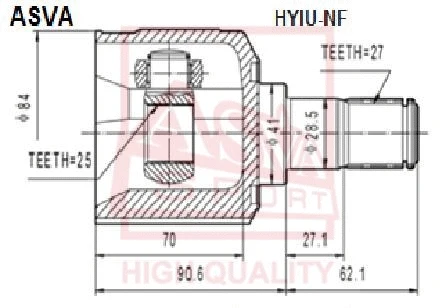 Joint Kit, drive shaft (HYIU-NF)