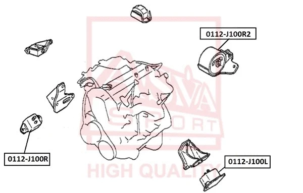 Mounting, engine (0112-J100L)